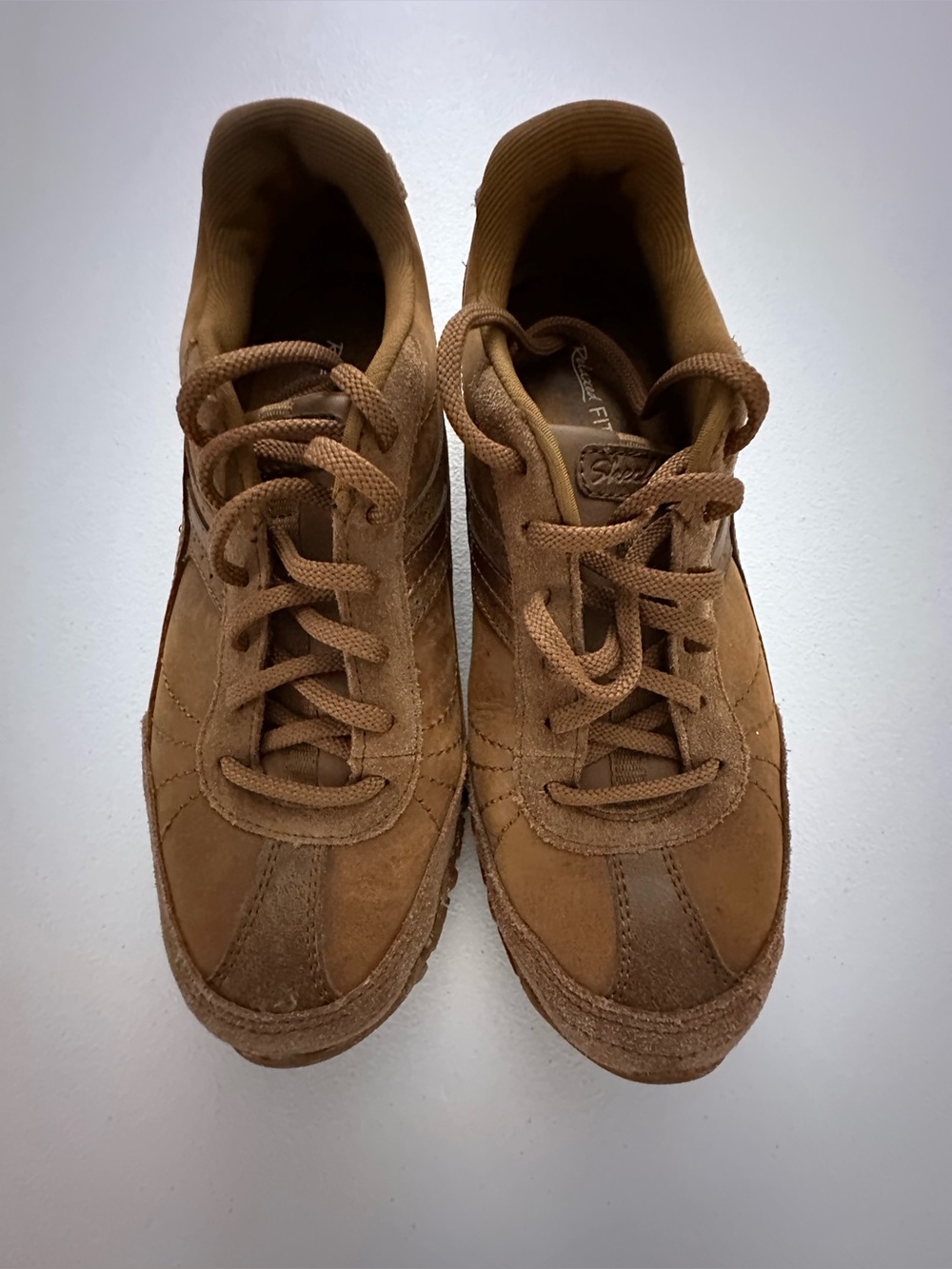 Brown Suede Athletic Sketchers with Copper Accent - Picture 2 of 9